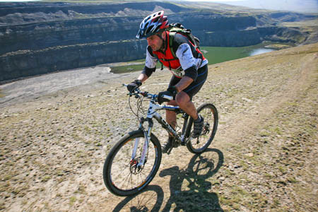 A competitor on the iROC mountain biking course. Photo: iROC