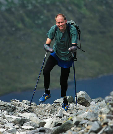 Jamie Andrew on his way up Ben Nevis Jamie Andrew on his way up Ben Nevis