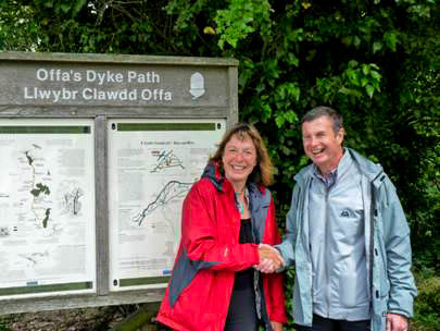 Jane Davidson and Ramblers Cymru chair Denis McAteer Jane Davidson and Ramblers Cymru chair Denis McAteer