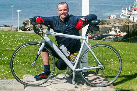 Jim Webster, who easily surpassed his 260-mile target Jim Webster, who easily surpassed his 260-mile target