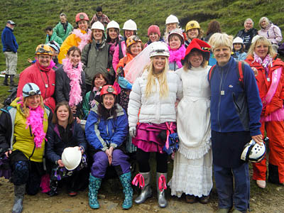 Jude with her hen party guests Jude with her hen party guests