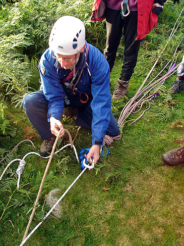Julian Carradice at work with the Wasdale team during a training exercise