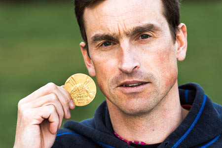 Kenton Cool holds Arthur Wakefield's gold medal. Photo: Vitty Robinson Kenton Cool holds Arthur Wakefield's gold medal. Photo: Vitty Robinson