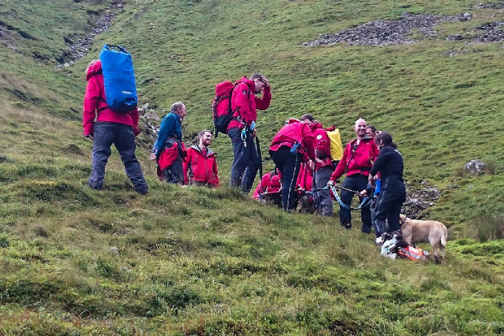 Rescuers at the site near Force Crag Mine. Photo: Keswick MRT Rescuers at the site near Force Crag Mine. Photo: Keswick MRT
