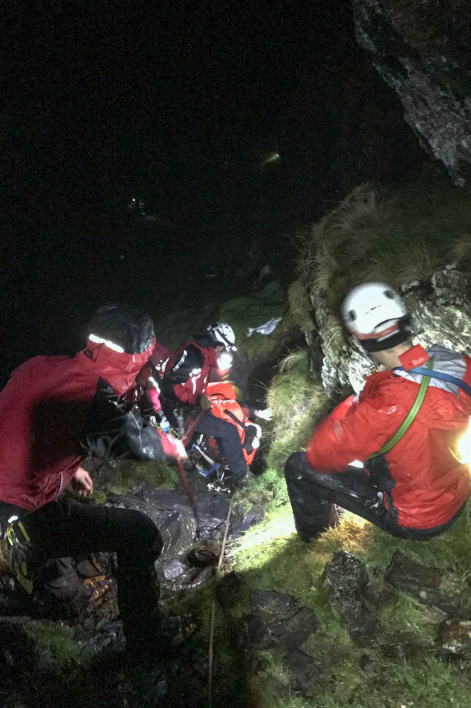 The rescue took place in difficult conditions. Photo: Keswick MRT
