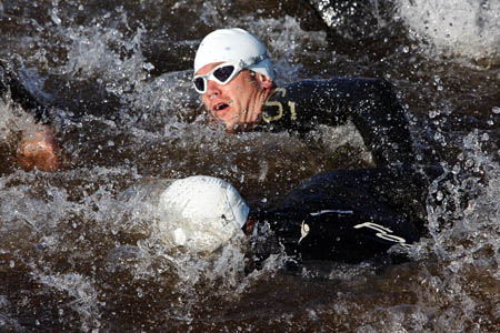 Swimmers take to Derwentwater during this year's festival triathlon. Photo: Dougie Cunningham Swimmers take to Derwentwater during this year's festival triathlon. Photo: Dougie Cunningham