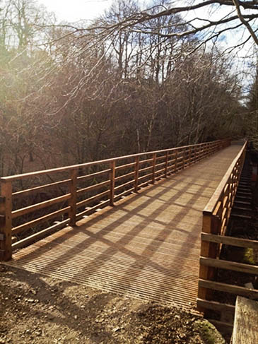The completed new bridge on the Keswick railway route. Photo: LDNPA The completed new bridge on the Keswick railway route. Photo: LDNPA