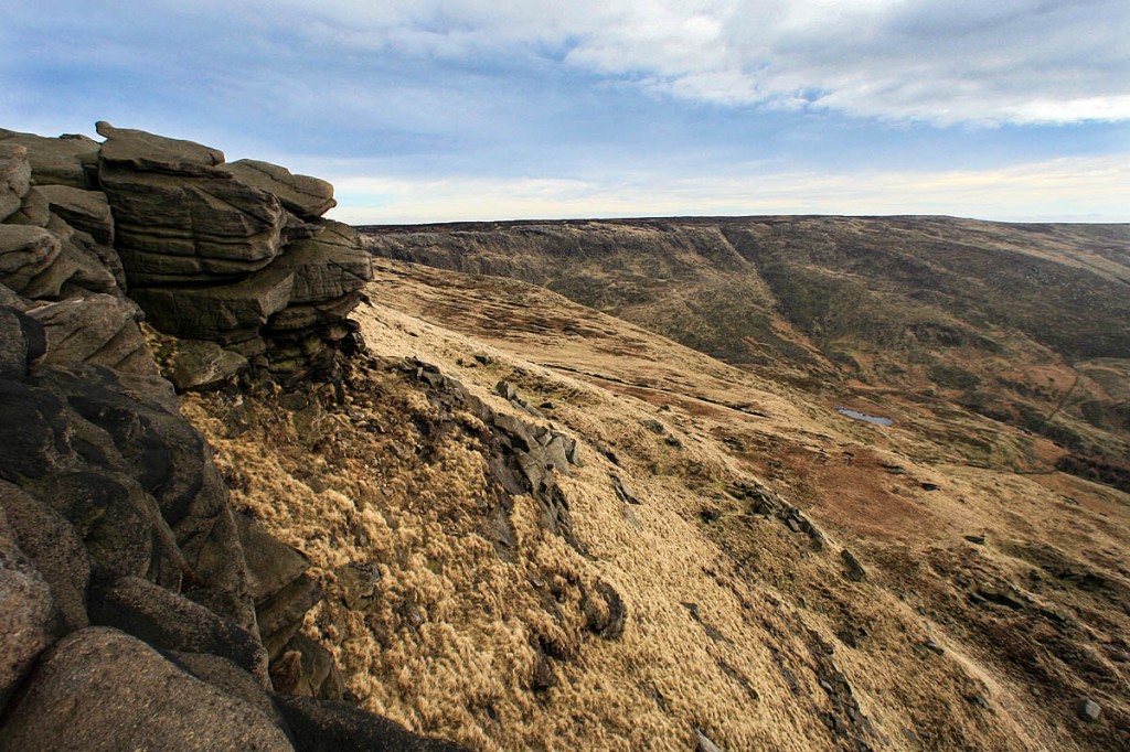 The groups got into difficulties on the summit of Kinder Scout