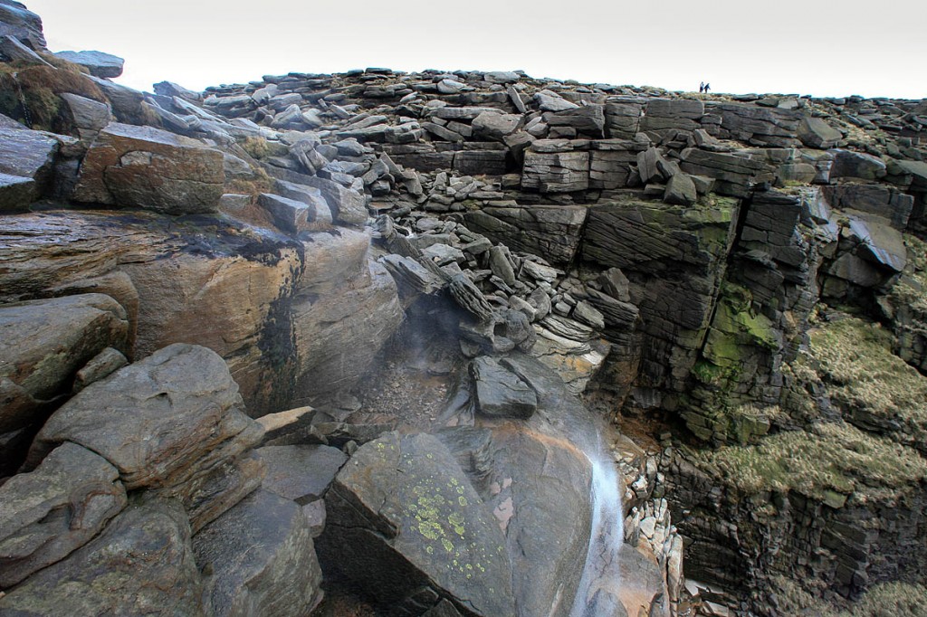 The incident happened at the Kinder Downfall waterfall