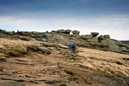Walkers now enjoy access the summit plateau of Kinder Scout Walkers now enjoy access the summit plateau of Kinder Scout