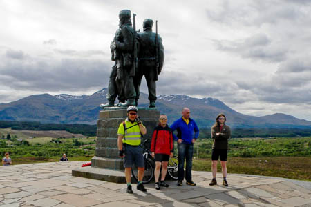 Challengers call off at the Commando monument near Spean Bridge during the event