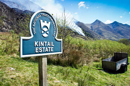 The Kintail mountains were badly hit by fire The Kintail mountains were badly hit by fire