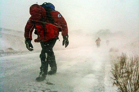 There was no let-up in winter conditions as Easter approached. Photo: Kirkby Stephen MRT