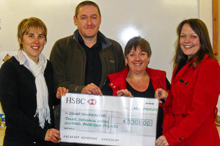 Fundraisers, from left: Jill Brass, Upper Eden Rugby club; Steven Howarth, Kirkby Stephen Mountain Rescue; Carol Dinsdale, Kirkby Stephen Primary School, and Beverley Dargue, Kirkby Stephen Scout Group. Fundraisers, from left: Jill Brass, Upper Eden Rugby club; Steven Howarth, Kirkby Stephen Mountain Rescue; Carol Dinsdale, Kirkby Stephen Primary School, and Beverley Dargue, Kirkby Stephen Scout Group.