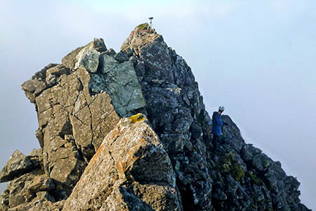 The survey on Knight's Peak. Photo: Alan Dawson