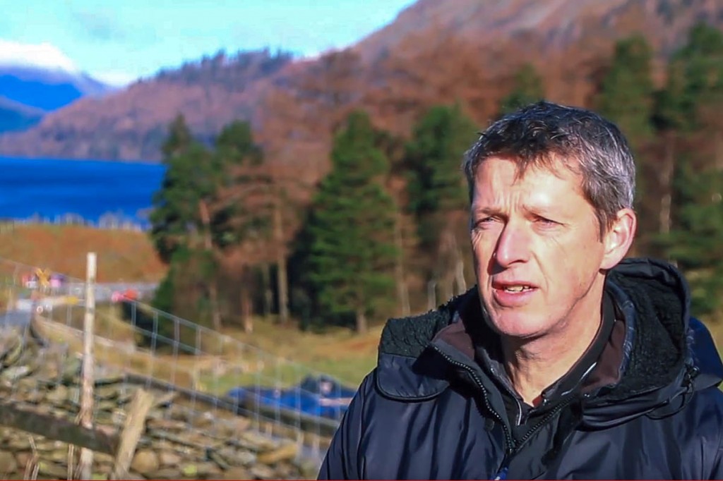 Lake District area ranger Graham Standring at the site near Wythburn. Image: Lake District NPA