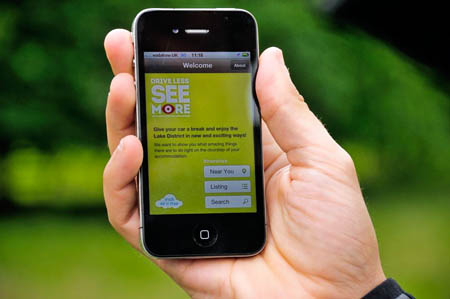 The iPhone app. Photo: Stewart Smith The iPhone app. Photo: Stewart Smith