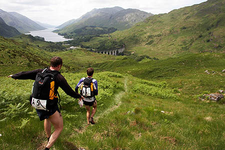 Runners approach Glenfinnan in the 2008 event. Photo: Felicity Martin Runners approach Glenfinnan in the 2008 event. Photo: Felicity Martin