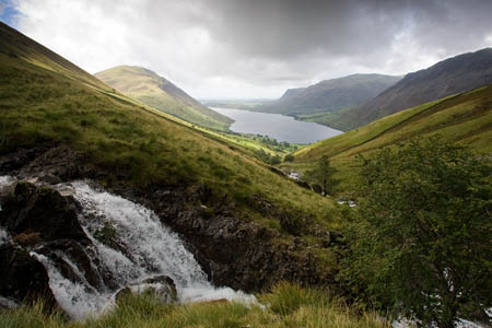 The walker suffered a suspected broken ankle in Lingmell Gill The walker suffered a suspected broken ankle in Lingmell Gill