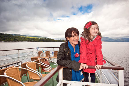 The new Loch Lomond waterbus service connects with walking points on the east shore The new Loch Lomond waterbus service connects with walking points on the east shore