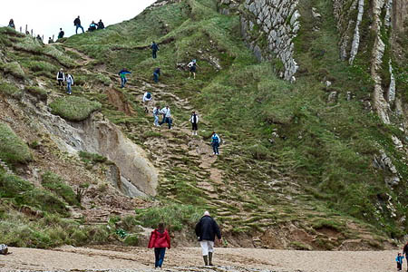 Landslides such as this one at West Lulworth are possible, the Met Office said. Photo: Chris Downer CC-BY-SA-2.0 Landslides such as this one at West Lulworth are possible, the Met Office said. Photo: Chris Downer CC-BY-SA-2.0
