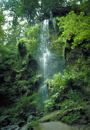Mallyan Spout, the highest waterfall in the North York Moors national park