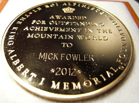 Mick Fowler's medal Mick Fowler's medal