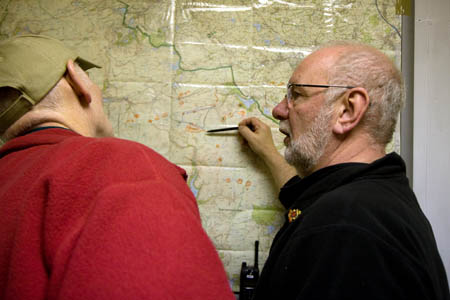 Mike France acts as incident controller during a Woodhead MRT training exercise Mike France acts as incident controller during a Woodhead MRT training exercise