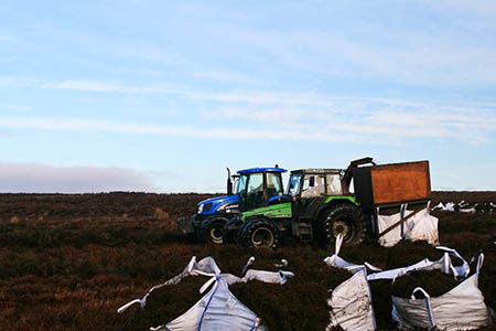 Tractors will be on the moors above Stanage Edge during the work Tractors will be on the moors above Stanage Edge during the work