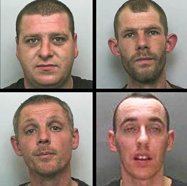 The four convicted mountain bike thieves The four convicted mountain bike thieves