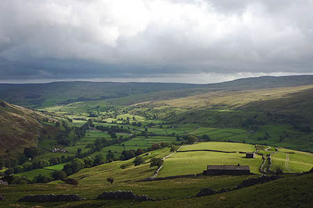 The walker had to sit it out on the Pennine Way above Muker. Photo: Karl and Ali CC-BY-SA-2.0 The walker had to sit it out on the Pennine Way above Muker. Photo: Karl and Ali CC-BY-SA-2.0