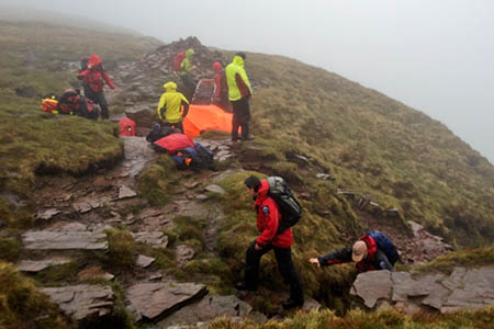 Rescuers at the scene. Photo: Ryan Atkinson Rescuers at the scene. Photo: Ryan Atkinson