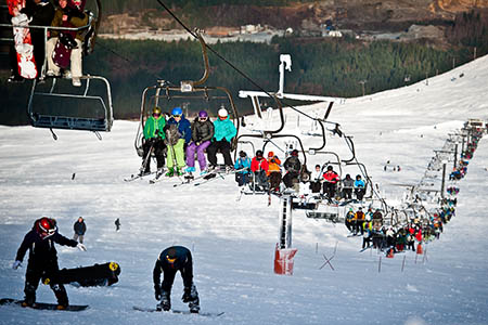 The busy quad chairlift at the Nevis Range centre. Photo: Charné Hawkes The busy quad chairlift at the Nevis Range centre. Photo: Charné Hawkes