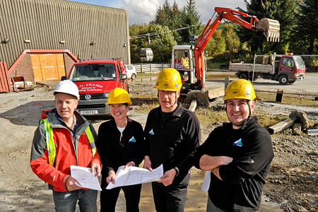 Marian Austin, director and catering manager Peter MacFarlane, director, engineering manager Chris MacPherson and Alastair Fraser, of contractors A R Fraser on the site of the restaurant at Nevis Range Marian Austin, director and catering manager Peter MacFarlane, director, engineering manager Chris MacPherson and Alastair Fraser, of contractors A R Fraser on the site of the restaurant at Nevis Range