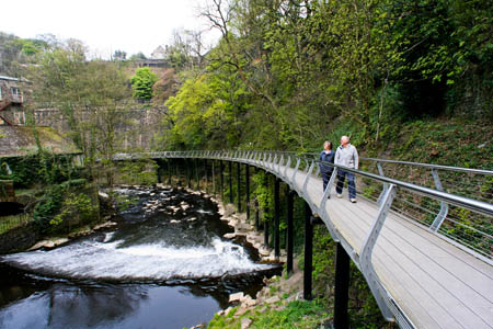 The Millennium Way, New Mills, is on the route of the short walk