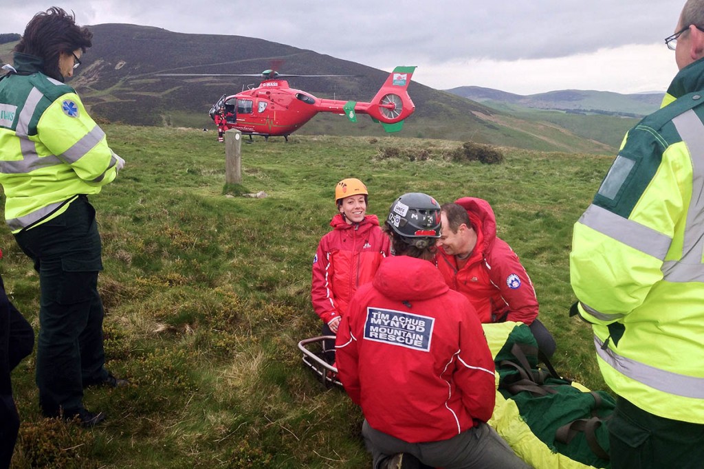 The Newsar team in action on Moel Famau. Photo: Newsar