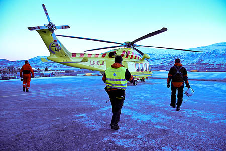 Norwegian rescuers flew to the scene within 35 minutes. Photo: UNN CC-BY-ND-2.0