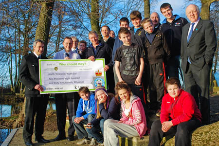 Ch Supt Taylor hands over the cheque Ch Supt Taylor hands over the cheque