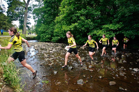The ultra-sprint orienteering team in action The ultra-sprint orienteering team in action