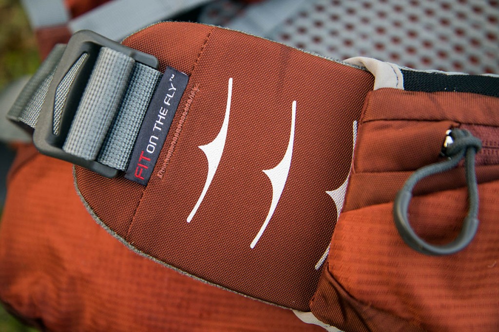 The hip belt length and fit can also be adjusted The hip belt length and fit can also be adjusted