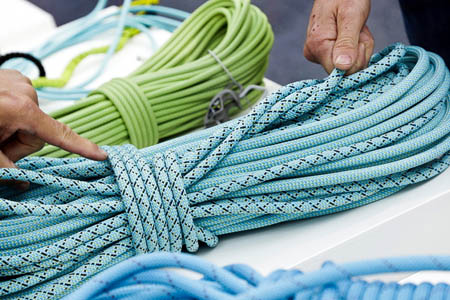 Climbing ropes were one area of innovation. Photo: Messe Friedrichshafen/OutDoor Climbing ropes were one area of innovation