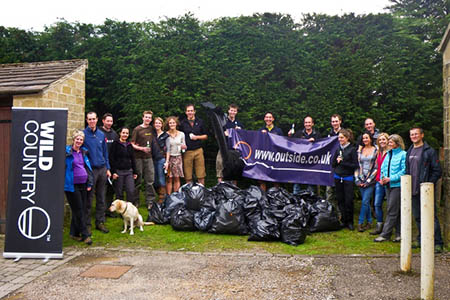 Participants in last year's crag clean-up