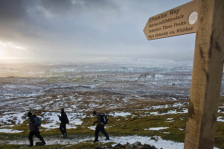 The woman slipped on the descent of Pen-y-ghent The woman slipped on the descent of Pen-y-ghent
