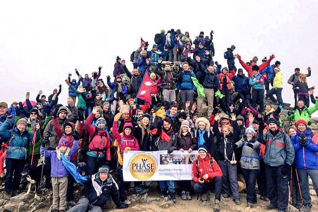 Phase Worldwide walkers on the summit of Snowdon Phase Worldwide walkers on the summit of Snowdon