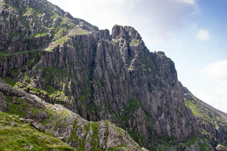 Pillar Rock, with, from left, Shamrock, Pisgah and High Man