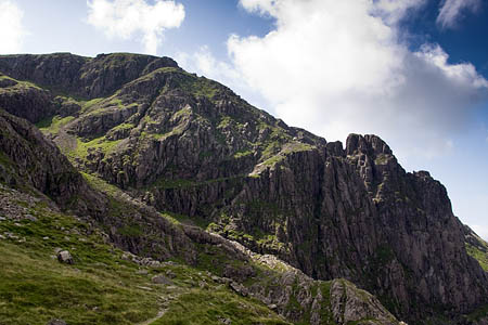 The woman was rescued from a position on the Pillar Rock side of the 892m (2,927ft) mountain The woman was rescued from a position on the Pillar Rock side of the 892m (2,927ft) mountain
