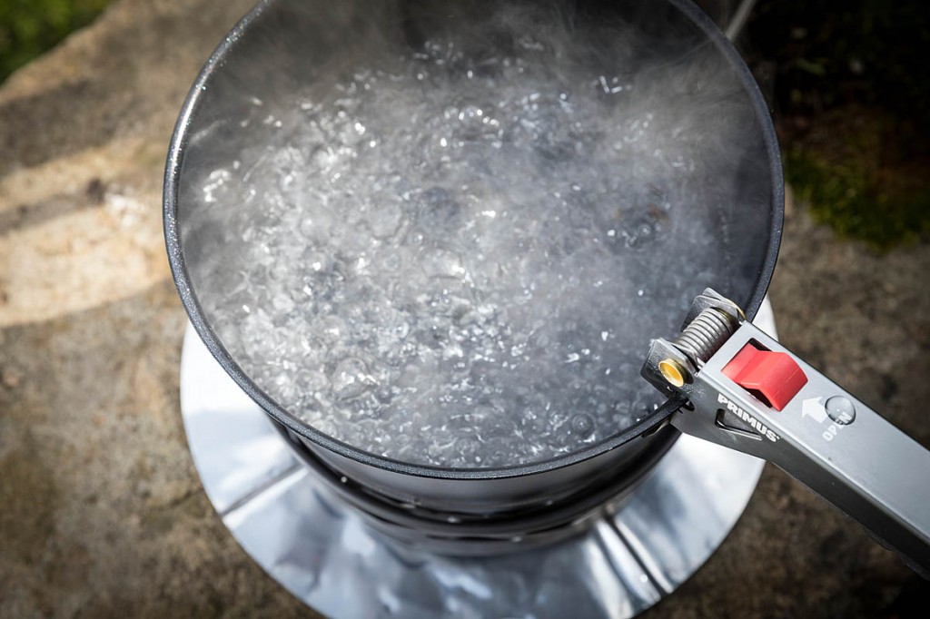 Boil times were good when using the heat-exchanger pan. Photo: Bob Smith/grough