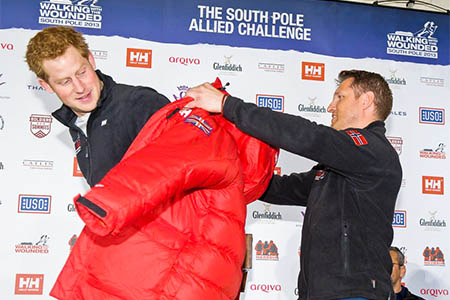 Harry gets kitted out at the launch Harry gets kitted out at the launch