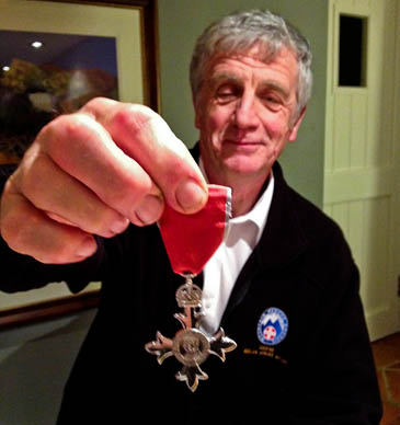 Rae Lonsdale with his MBE