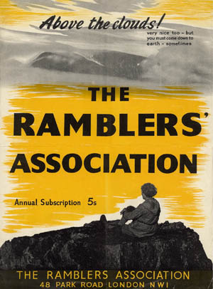 Rising above it: for 5s (25p) annual subscription, you too could enjoy the Ramblers' benefits
